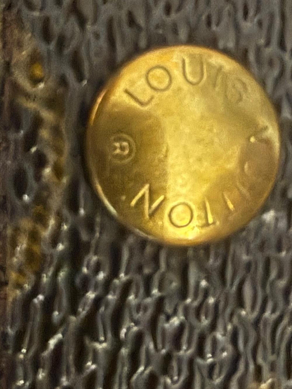 Vintage Louis Vuitton Brown Monogram Wallet/Crossbody with Gold Chain with COA - Picture 9 of 14